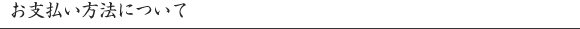 お支払い方法について